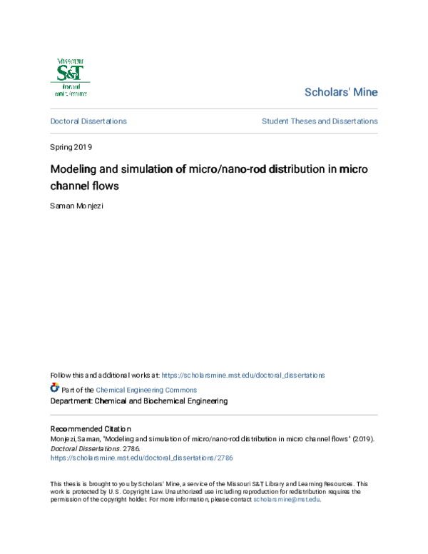 (PDF) Modeling and simulation of micro/nano-rod distribution in micro ...