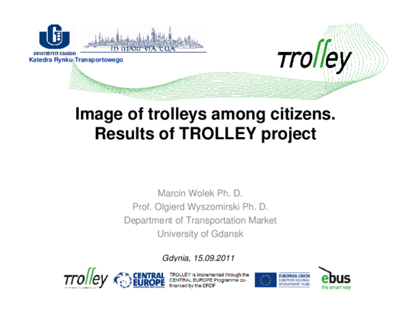 (PDF) Image of trolleys among citizens. Results of TROLLEY project ...