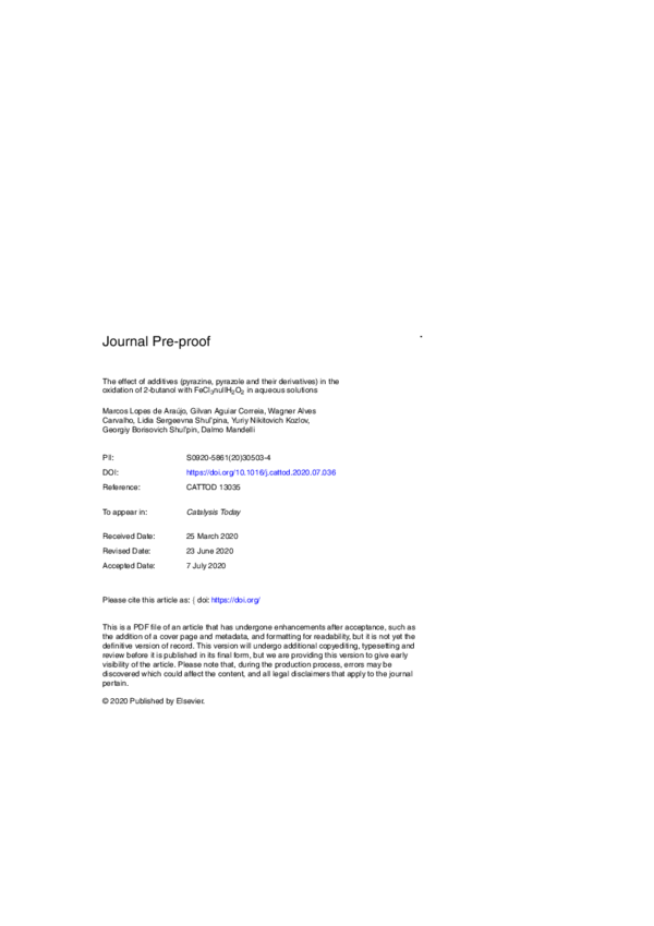 (PDF) The effect of additives (pyrazine, pyrazole and their derivatives ...