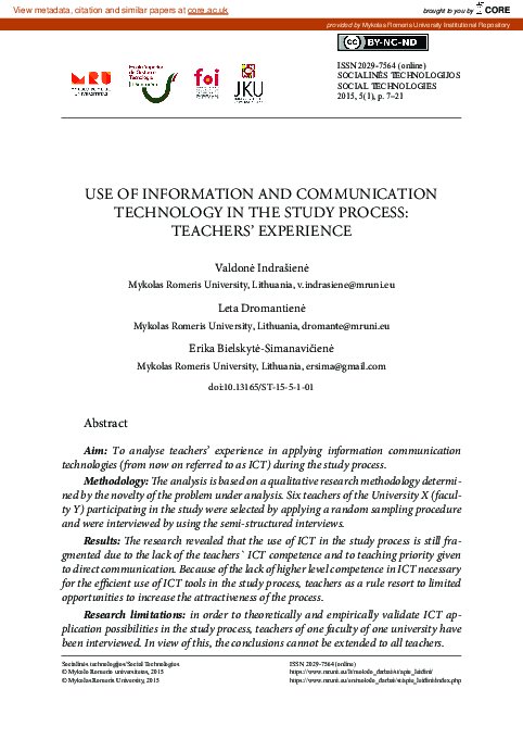 (PDF) Use of information and communication technology in the study ...