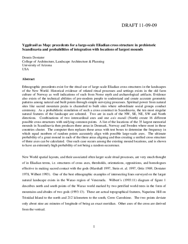 (PDF) Yggdrasil as Map: precedents for a large-scale Eliadian cross ...