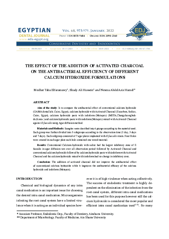 (PDF) The Effect Of The Addition Of Activated Charcoal On The ...