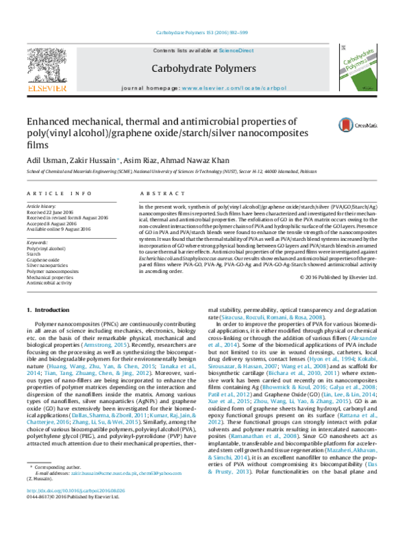 (PDF) Enhanced mechanical, thermal and antimicrobial properties of poly ...