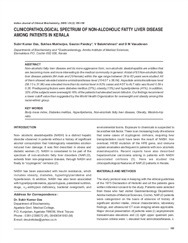 (PDF) Clinicopathological spectrum of non-alcoholic fatty liver disease ...