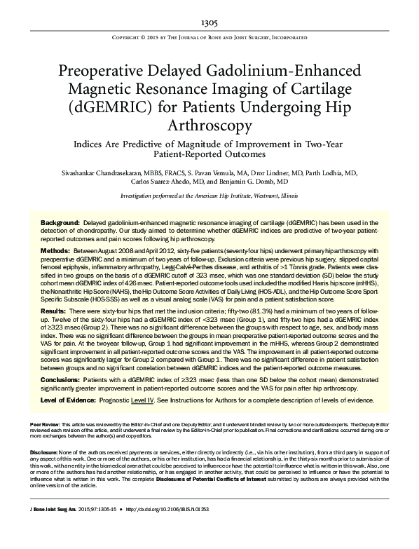 (PDF) Preoperative Delayed Gadolinium-Enhanced Magnetic Resonance ...