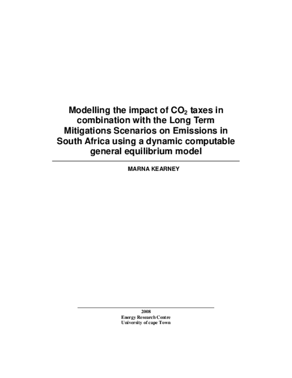 (PDF) Modelling the impact of CO 2 taxes in combination with the Long ...