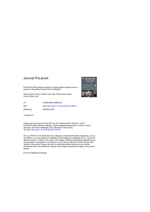 (PDF) PI3K/AKT/mTOR pathway inhibitors in triple-negative breast cancer ...