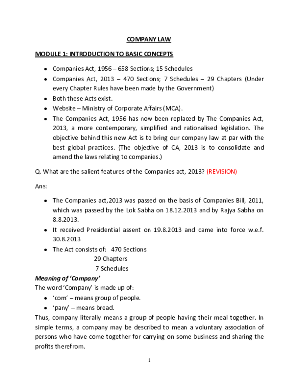 (PDF) CORPORATE LAW NOTES