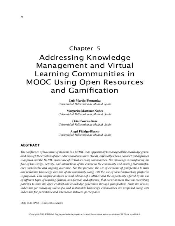 (PDF) Addressing Knowledge Management and Virtual Learning Communities ...