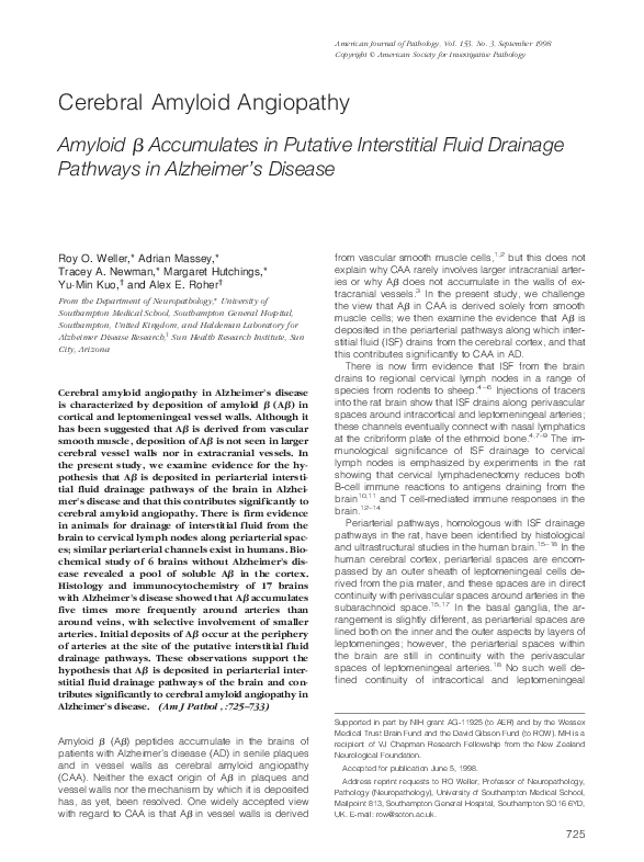(PDF) Cerebral Amyloid Angiopathy