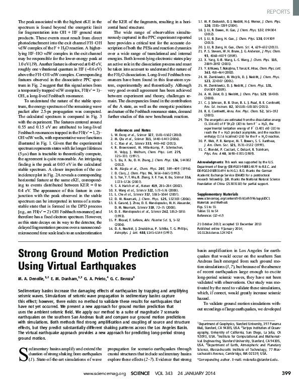 (PDF) Strong Ground Motion Prediction Using Virtual Earthquakes