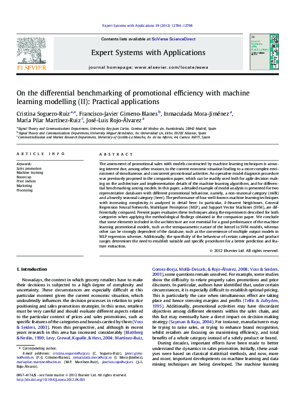 (PDF) On the differential benchmarking of promotional efficiency with ...