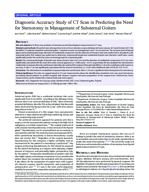 (PDF) Diagnostic Accuracy Study of CT Scan in Predicting the Need for ...