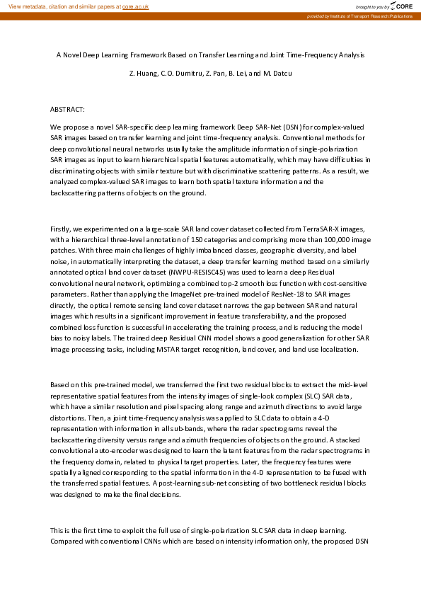 (PDF) A Novel Deep Learning Framework Based on Transfer Learning and ...