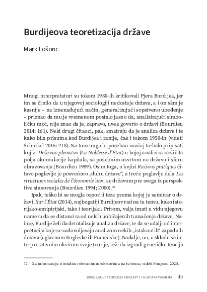 (PDF) Bourdieu's theorization of the state / Burdijeova teoretizacija ...