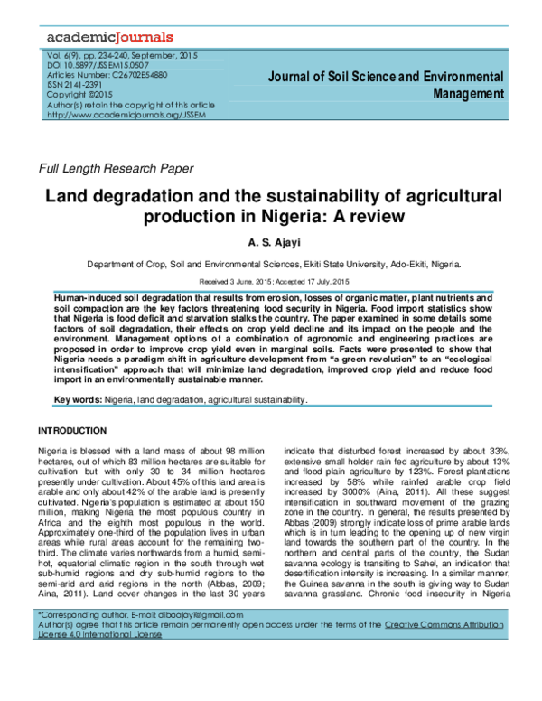 (PDF) Journal of Soil Science and Environmental Management Dalmas