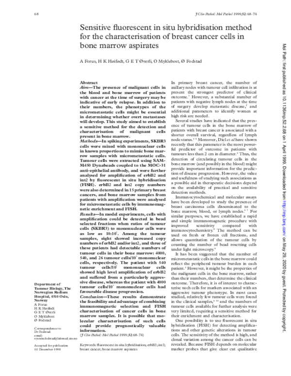 (PDF) Sensitive fluorescent in situ hybridisation method for the ...