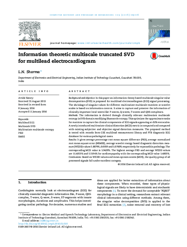 (PDF) Information theoretic multiscale truncated SVD for multilead ...