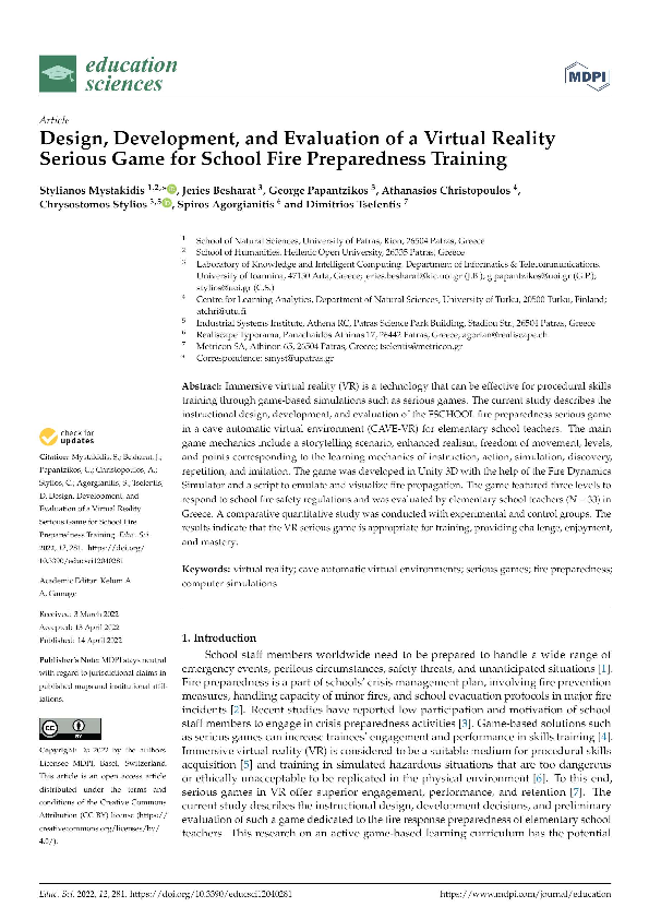 (PDF) Design, Development, and Evaluation of a Virtual Reality Serious ...
