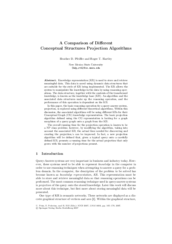 (PDF) A Comparison of Different Conceptual Structures Projection Algorithms