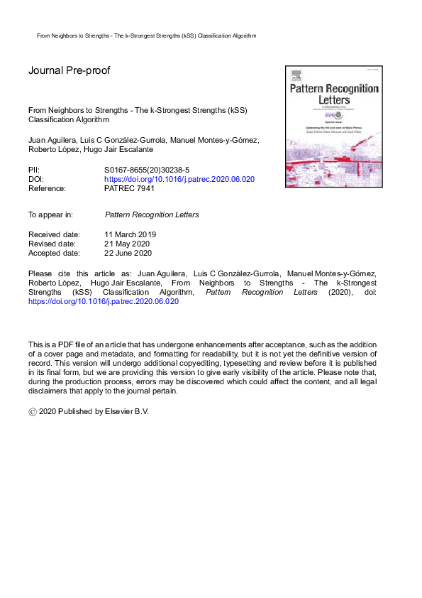 (PDF) From neighbors to strengths - the k-strongest strengths (kSS ...