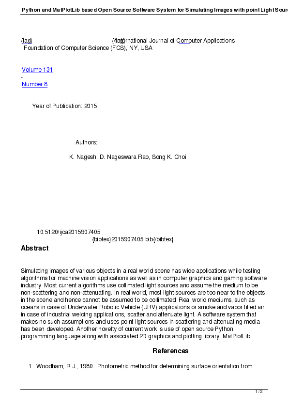 (PDF) Python and MatPlotLib based Open Source Software System for ...