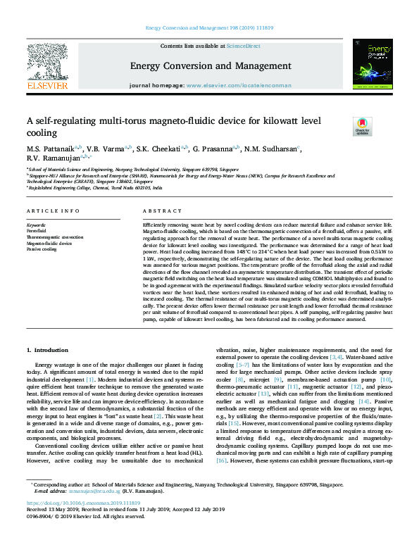 (PDF) A self-regulating multi-torus magneto-fluidic device for kilowatt ...