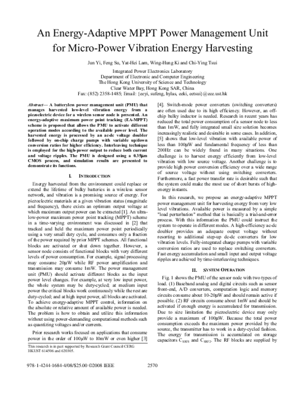 (PDF) An energy-adaptive MPPT power management unit for micro-power ...