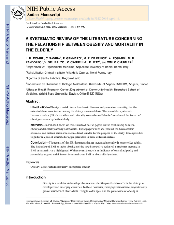 (PDF) A systematic review of the literature concerning the relationship ...