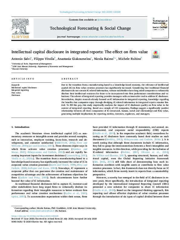 (PDF) Intellectual capital disclosure in integrated reporting: an ...