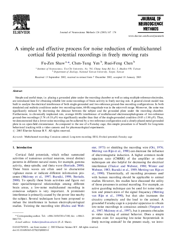(PDF) A simple and effective process for noise reduction of ...