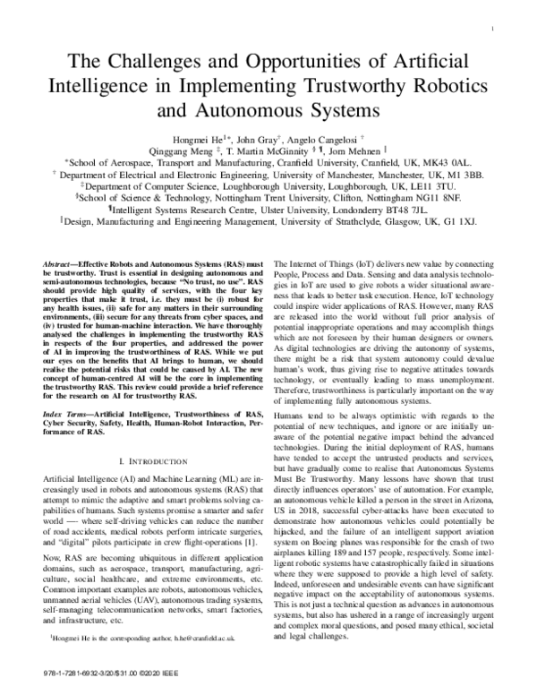 (PDF) The Challenges and Opportunities of Artificial Intelligence for ...