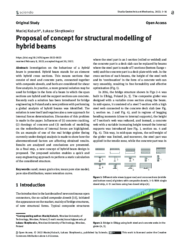 (PDF) Proposal of concept for structural modelling of hybrid beams ...