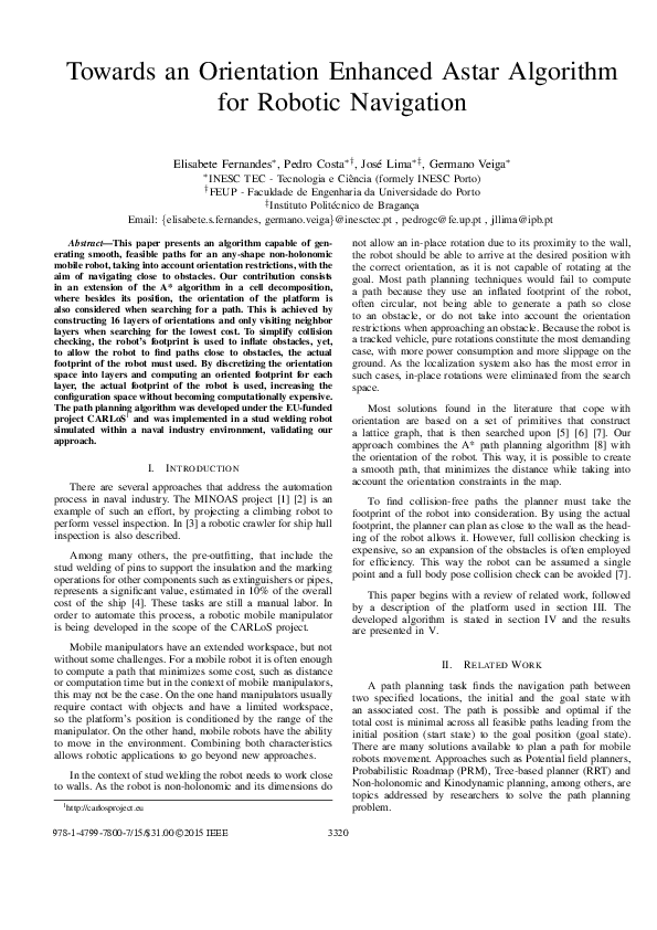 (PDF) Towards an orientation enhanced astar algorithm for robotic ...