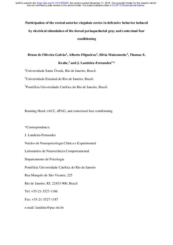 (PDF) Participation of the rostral anterior cingulate cortex in ...