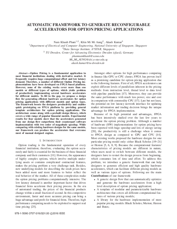 (PDF) Automatic framework to generate reconfigurable accelerators for ...