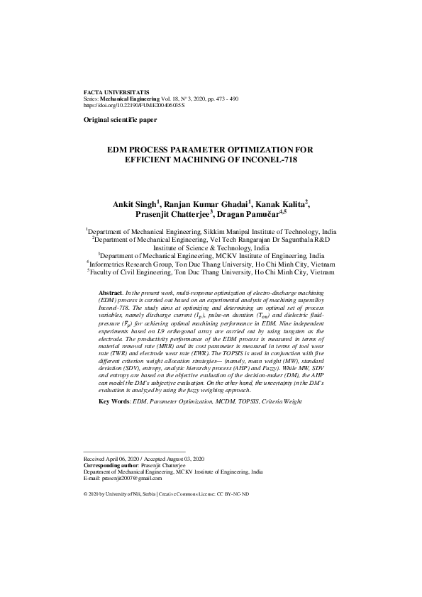 (PDF) Edm Process Parameter Optimization for Efficient Machining of ...