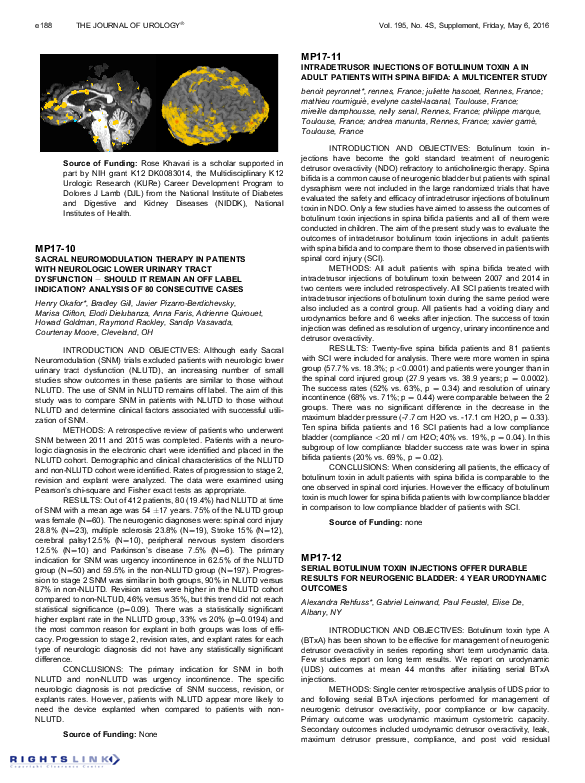 (PDF) MP17-11 Intradetrusor Injections of Botulinum Toxin a in Adult ...