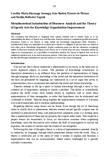 (PDF) Metatheoretical Introduction of Discourse Analysis and the Theory ...