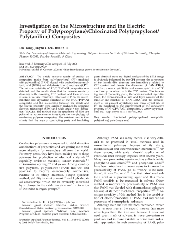 (PDF) Investigation on the microstructure and the electric property of ...