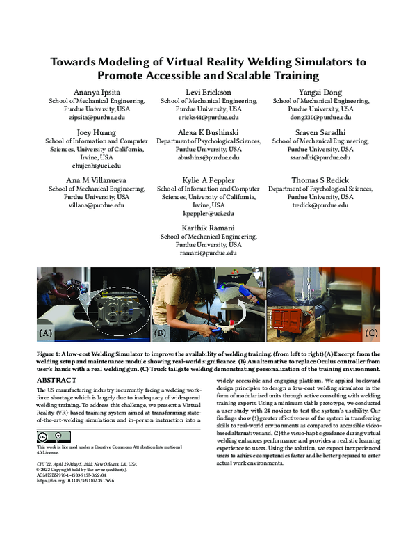 (PDF) Towards Modeling of Virtual Reality Welding Simulators to Promote ...