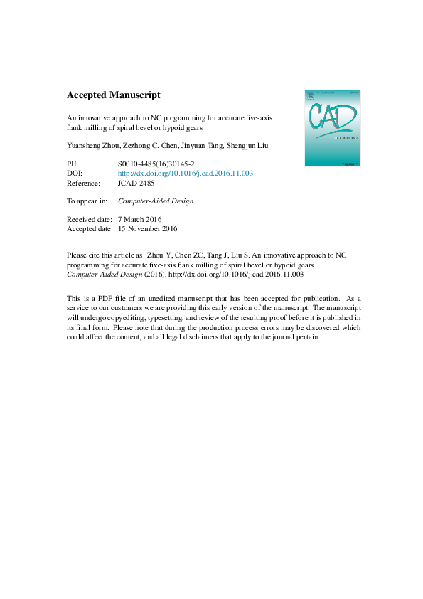 (PDF) An innovative approach to NC programming for accurate five-axis ...