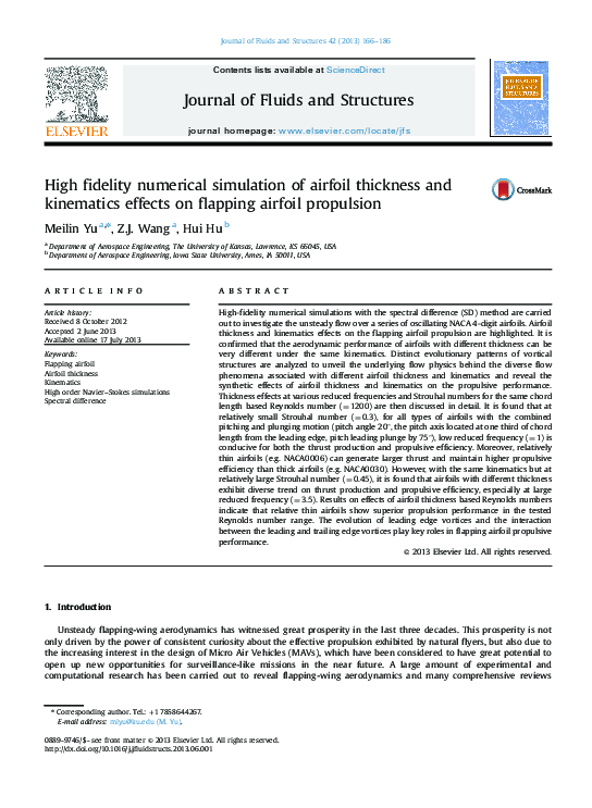 (PDF) High fidelity numerical simulation of airfoil thickness and ...