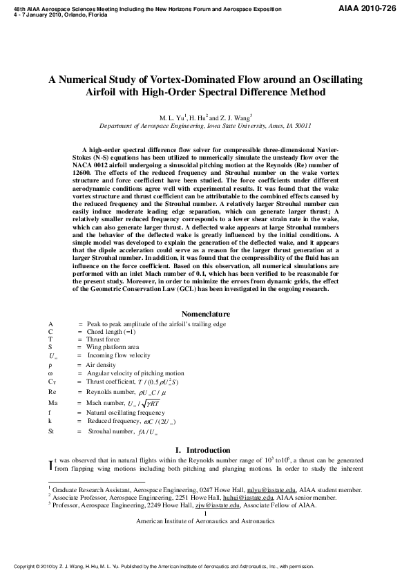 pdf-a-numerical-study-of-vortex-dominated-flow-around-an-oscillating