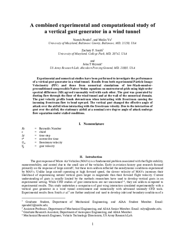 (PDF) A combined experimental and computational study of a vertical ...