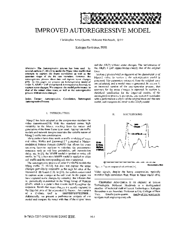 (PDF) Improved autoregressive model