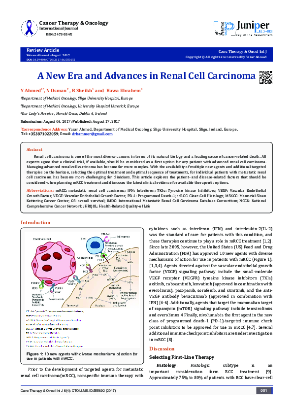 (PDF) A New Era and Advances in Renal Cell Carcinoma