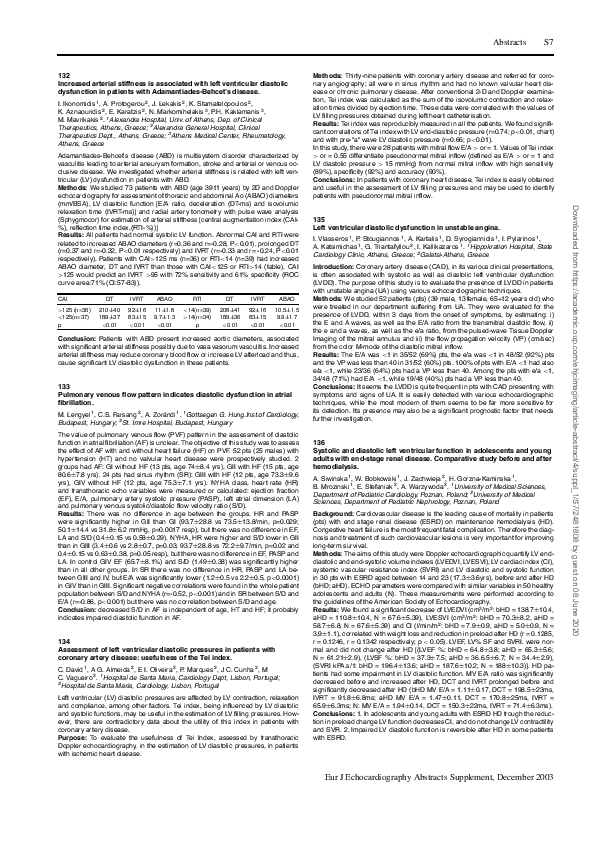 (PDF) 136 Systolic and diastolic left ventricular function in ...
