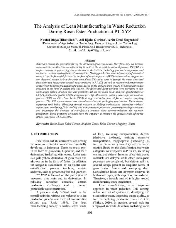 (PDF) The Analysis of Lean Manufacturing in Waste Reduction During ...