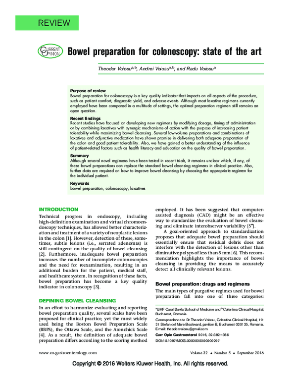 Preparation For Colonoscopy